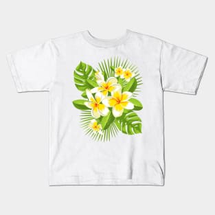 Tropical Bouquet. Plumeria Kids T-Shirt